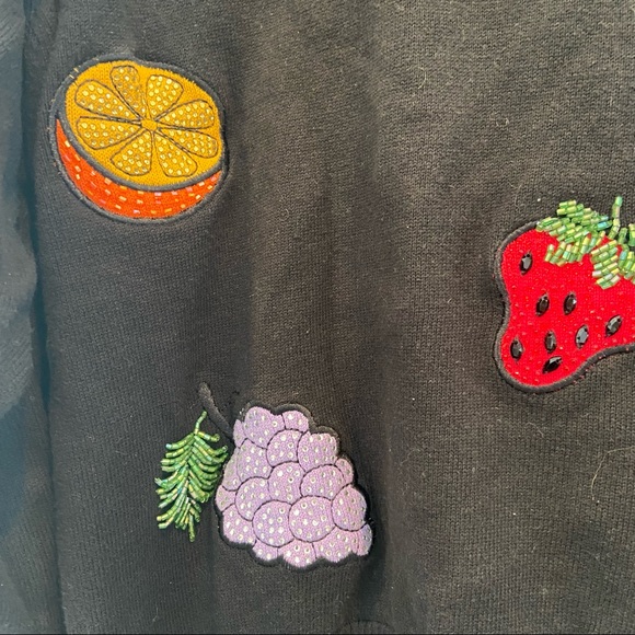 WILDFOX Fruity Fader Sweater Cropped Sparkly Small RARE - Picture 5 of 7